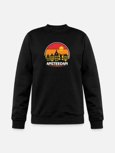 Amsterdam - Champion Unisex Powerblend Sweatshirt  - black