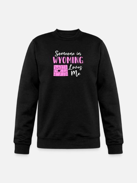 Someone In Wyoming Loves Me - Champion Unisex Powerblend Sweatshirt  - black