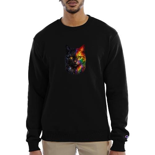 Cosmic Galaxy Rainbow Cat - Champion Unisex Powerblend Sweatshirt 