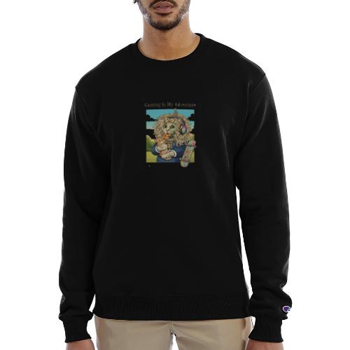 Gaming Cat Adventure: Pizza & Skates - Champion Unisex Powerblend Sweatshirt 