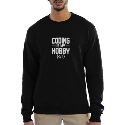 Coding Is My Hobby Typography - Champion Unisex Powerblend Sweatshirt 