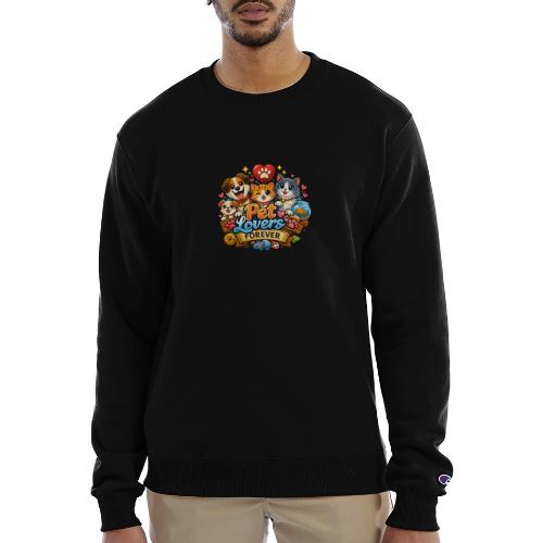 Pet Lover Forever Cute Cats & Dogs - Champion Unisex Powerblend Sweatshirt 