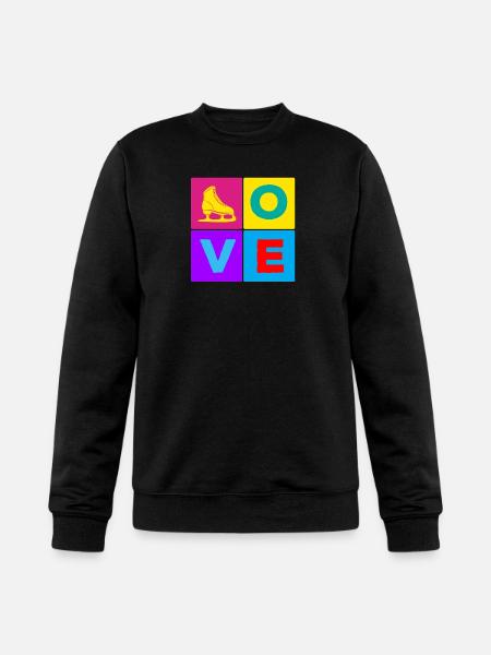 Love Figure Skating - Champion Unisex Powerblend Sweatshirt  - black