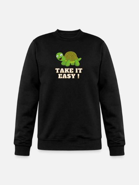 Take It Easy Turtle - Champion Unisex Powerblend Sweatshirt - black