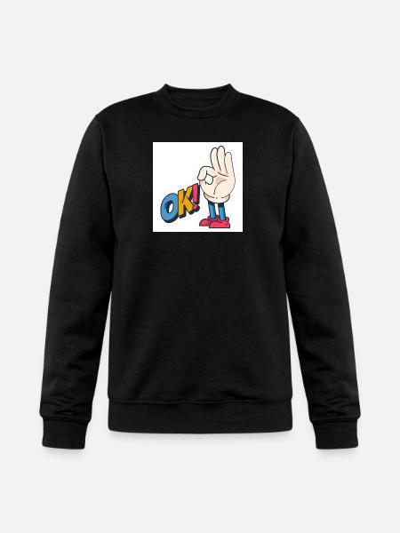 Hand Gesture OK with Bold Text - Champion Unisex Powerblend Sweatshirt - black