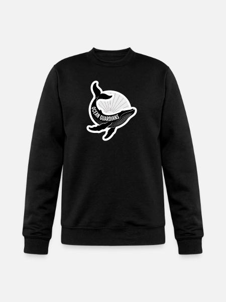 Ocean Guardians Whale Emblem - Champion Unisex Powerblend Sweatshirt - black