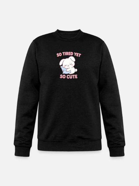 So Tired Yet So Cute - Champion Unisex Powerblend Sweatshirt - black