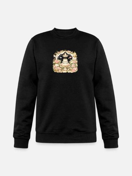 Pastel Garden Cake Celebration - Champion Unisex Powerblend Sweatshirt  - black