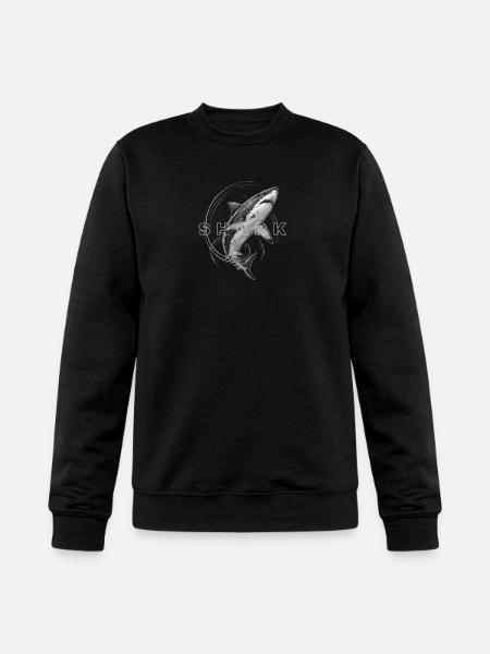 Shark Circle Mono Graphic - Champion Unisex Powerblend Sweatshirt  - black