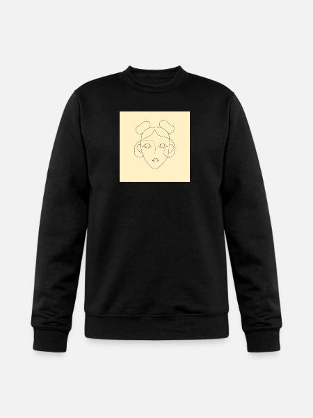 line girl face - Champion Unisex Powerblend Sweatshirt - black