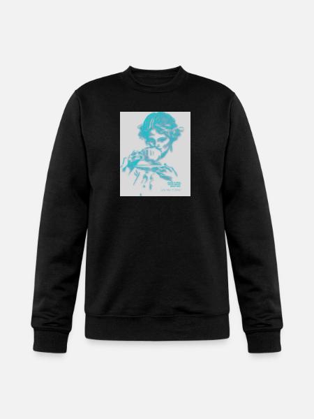 Cyan Coffee Sketch Portrait - Champion Unisex Powerblend Sweatshirt - black