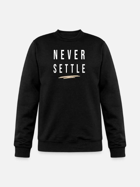Never Settle - Champion Unisex Powerblend Sweatshirt - black