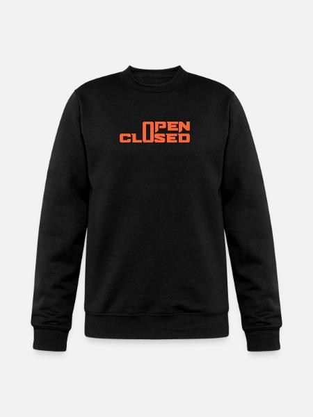 OPEN CLOSED - Champion Unisex Powerblend Sweatshirt - black