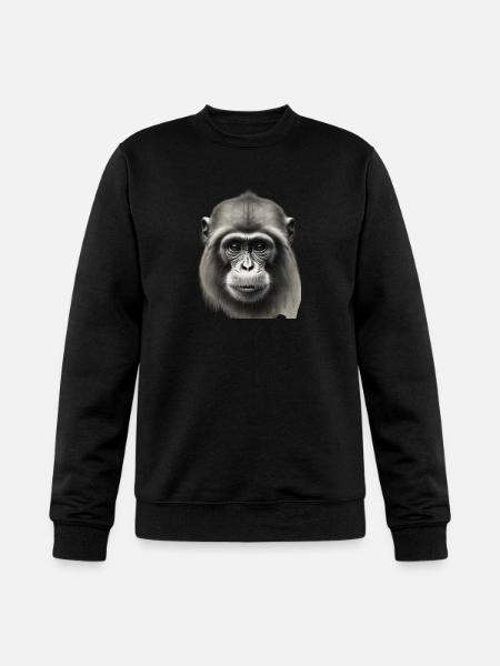 Chimp in Charcoal 4 - Champion Unisex Powerblend Sweatshirt - black