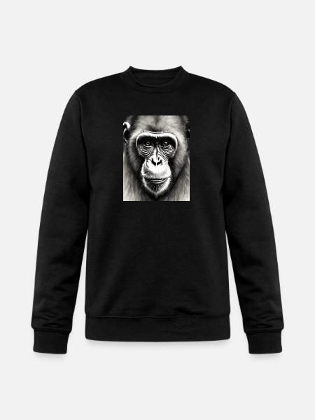 Chimp in Charcoal 2 - Champion Unisex Powerblend Sweatshirt - black