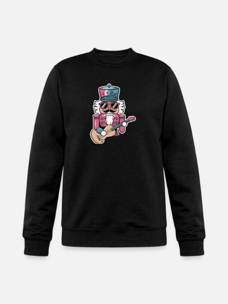 Nutcracker Playing Guitar - Champion Unisex Powerblend Sweatshirt - black