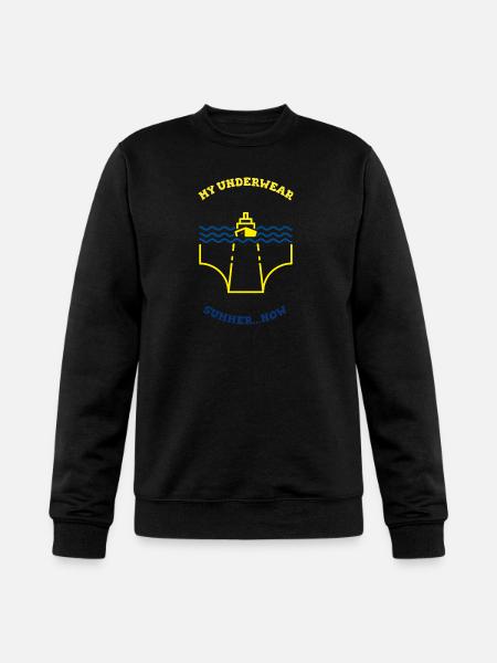Funny Ship Underwear Summer Teez - Champion Unisex Powerblend Sweatshirt - black