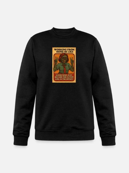 The Cutest Remote Worker - Champion Unisex Powerblend Sweatshirt - black