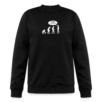 Banksy Funny Human Evolution Indie - Champion Unisex Powerblend Sweatshirt  - black - Front