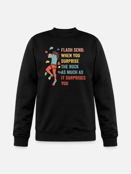 Boulderer Flash Send Bouldering - Champion Unisex Powerblend Sweatshirt - black