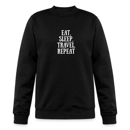 Eat, Sleep, Travel, Repeat (White) - Champion Unisex Powerblend Sweatshirt 