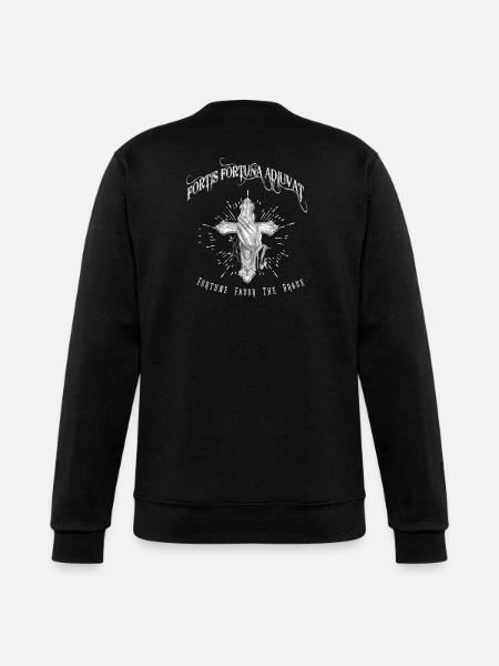 Fortis Fortuna Adiuvat - Cross and Hand Tattoo - Champion Unisex Powerblend Sweatshirt  - black