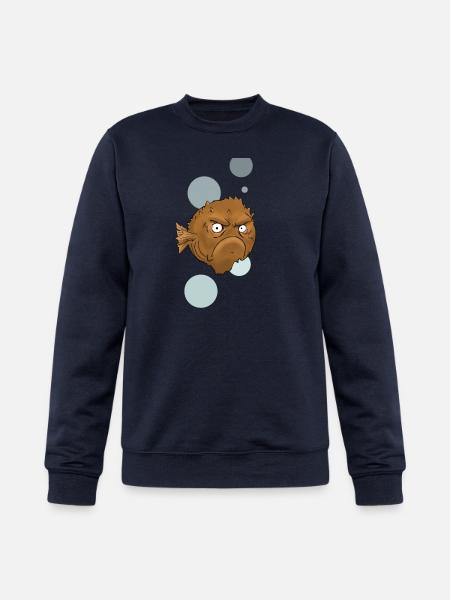 Grouchy Fish - Champion Unisex Powerblend Sweatshirt - navy