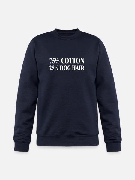 Dog Hair Cotton Blend Tee - Champion Unisex Powerblend Sweatshirt  - navy