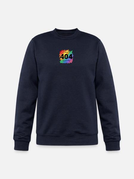 Rainbow 404 Error Tee - Champion Unisex Powerblend Sweatshirt - navy