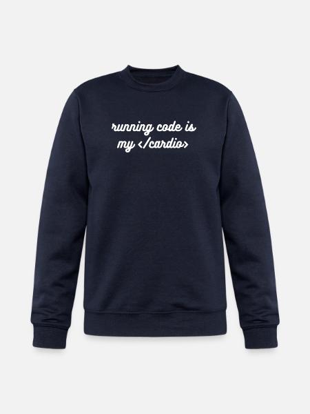 Running code is my - Champion Unisex Powerblend Sweatshirt - navy