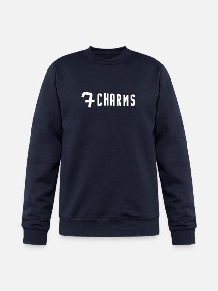 7Charms Logo Mono White - Champion Unisex Powerblend Sweatshirt - navy