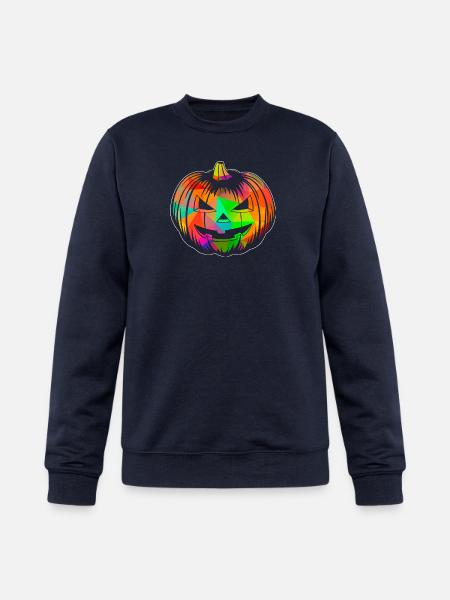 Pumpkin Polygon - Champion Unisex Powerblend Sweatshirt - navy