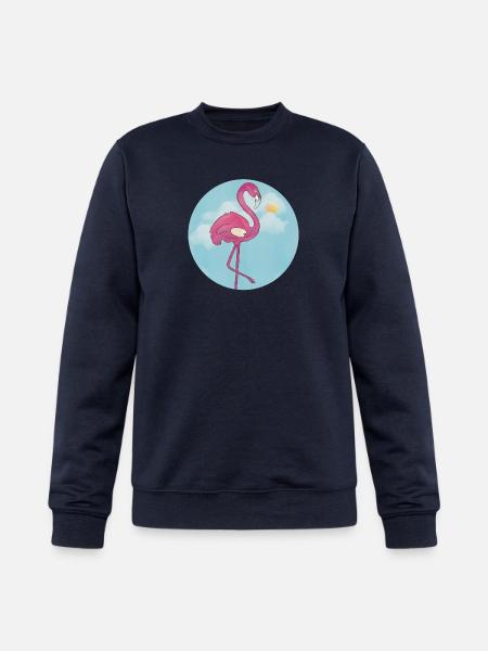 Flamingo In The Blue Sky - Champion Unisex Powerblend Sweatshirt  - navy