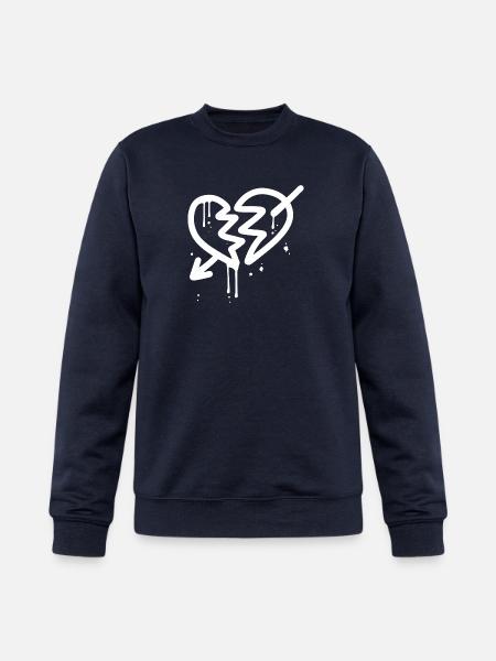 Broken Heart Arrow - Champion Unisex Powerblend Sweatshirt  - navy