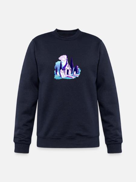Cemetery Grave Graveyard - Champion Unisex Powerblend Sweatshirt  - navy