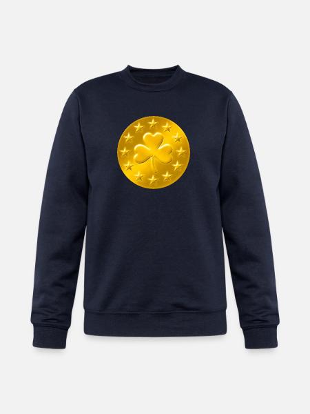 Lucky Shamrock Coin - Champion Unisex Powerblend Sweatshirt - navy