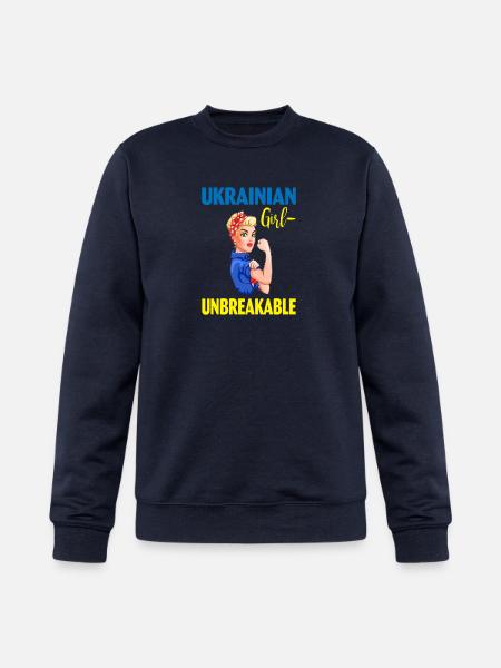 Ukrainian Girl Unbreakable - Champion Unisex Powerblend Sweatshirt  - navy