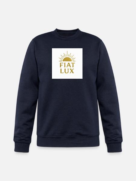 Fiat Lux Gold Sunburst Logo - Champion Unisex Powerblend Sweatshirt  - navy