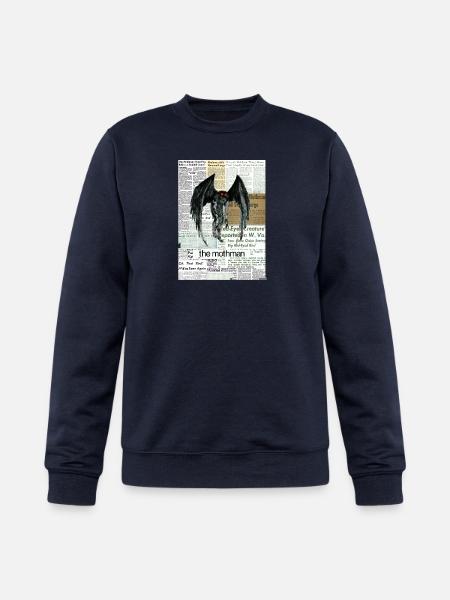 Mothman Newspaper Collage - Champion Unisex Powerblend Sweatshirt - navy