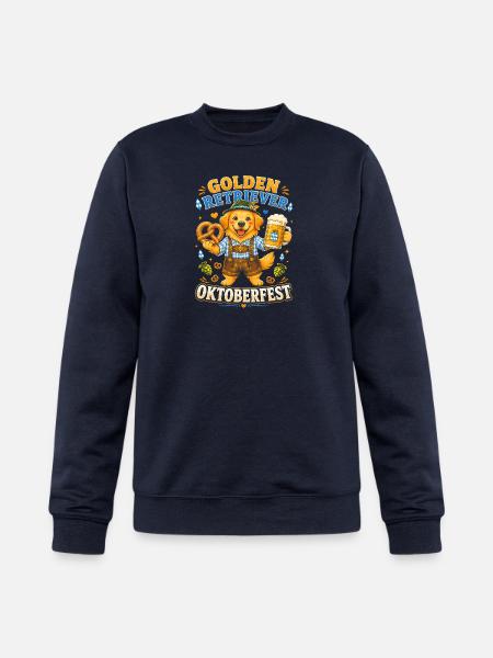 Golden Retriever Oktoberfest Cheer - Champion Unisex Powerblend Sweatshirt - navy