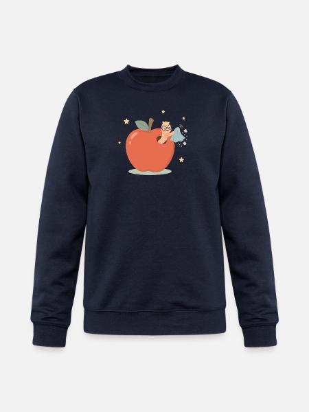 Funny bookworm cleaning house - Champion Unisex Powerblend Sweatshirt - navy