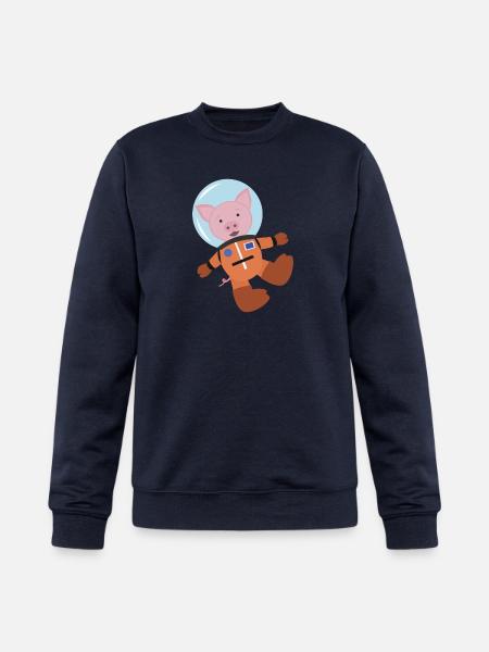 Pig In Space Suit - Champion Unisex Powerblend Sweatshirt - navy
