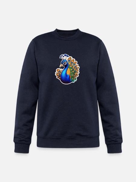 Peacock Bird - Champion Unisex Powerblend Sweatshirt - navy