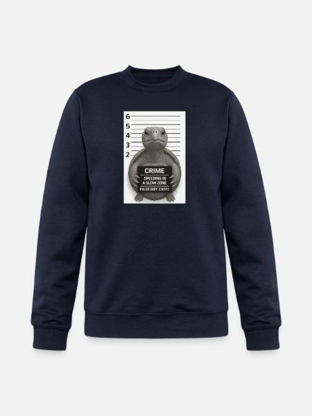 Crime Turtle Speeding Slow Zone - Champion Unisex Powerblend Sweatshirt - navy