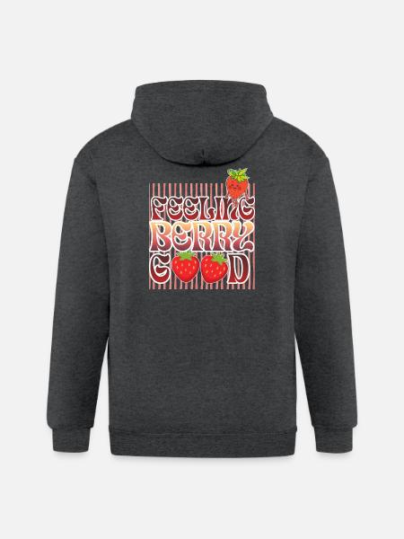 Feeling Berry Good - Gildan Heavy Blend Adult Zip Hoodie - deep heather