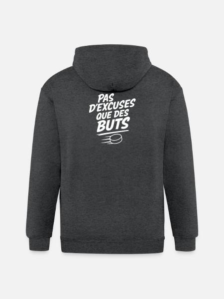 No excuses, only goals - Gildan Heavy Blend Adult Zip Hoodie - deep heather