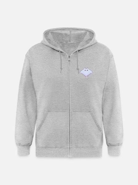 Pastel Manta Charm - Gildan Heavy Blend Adult Zip Hoodie - heather gray