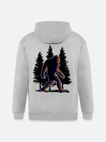 Big foot, Bigfoot - Gildan Heavy Blend Adult Zip Hoodie - heather gray