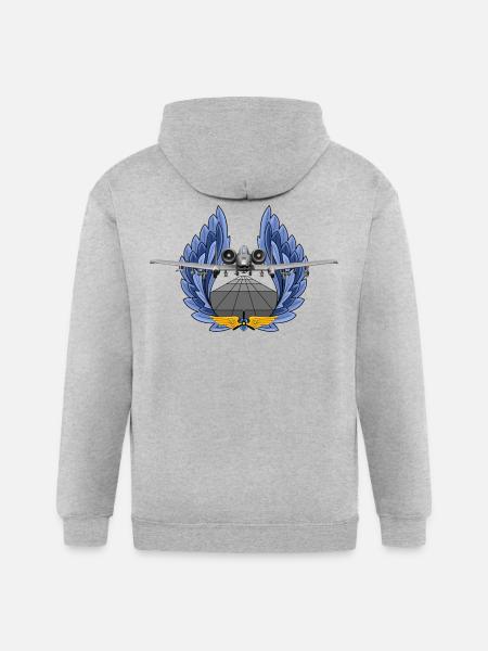 A-10 Thunderbolt - Gildan Heavy Blend Adult Zip Hoodie - heather gray