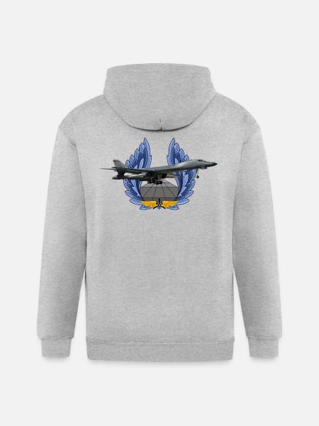 B-1B Lancer - Gildan Heavy Blend Adult Zip Hoodie - heather gray